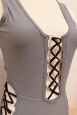 Love Letter Bodysuit (Grey) - 图片 4