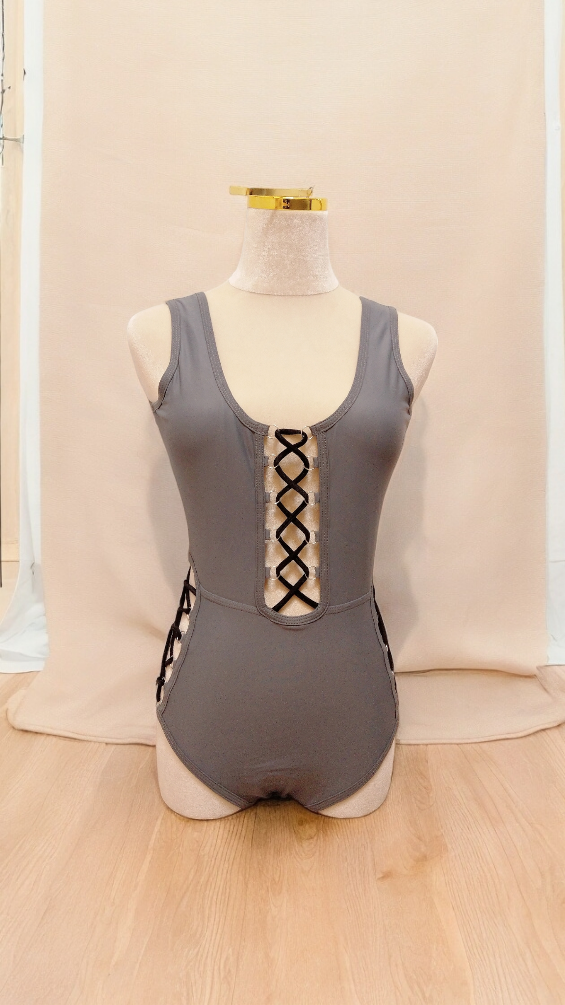 Photoroom-20240316-134042.png Love Letter Bodysuit (Grey) - 图片 1