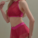 Shishi Mesh Skirt Pants (Pony Pink)
